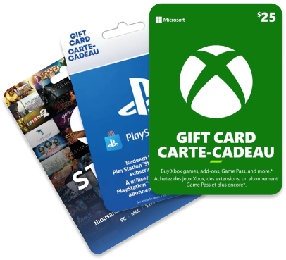 Cartes-Cadeaux pour PlayStation, Xbox et PC de tous les prix à